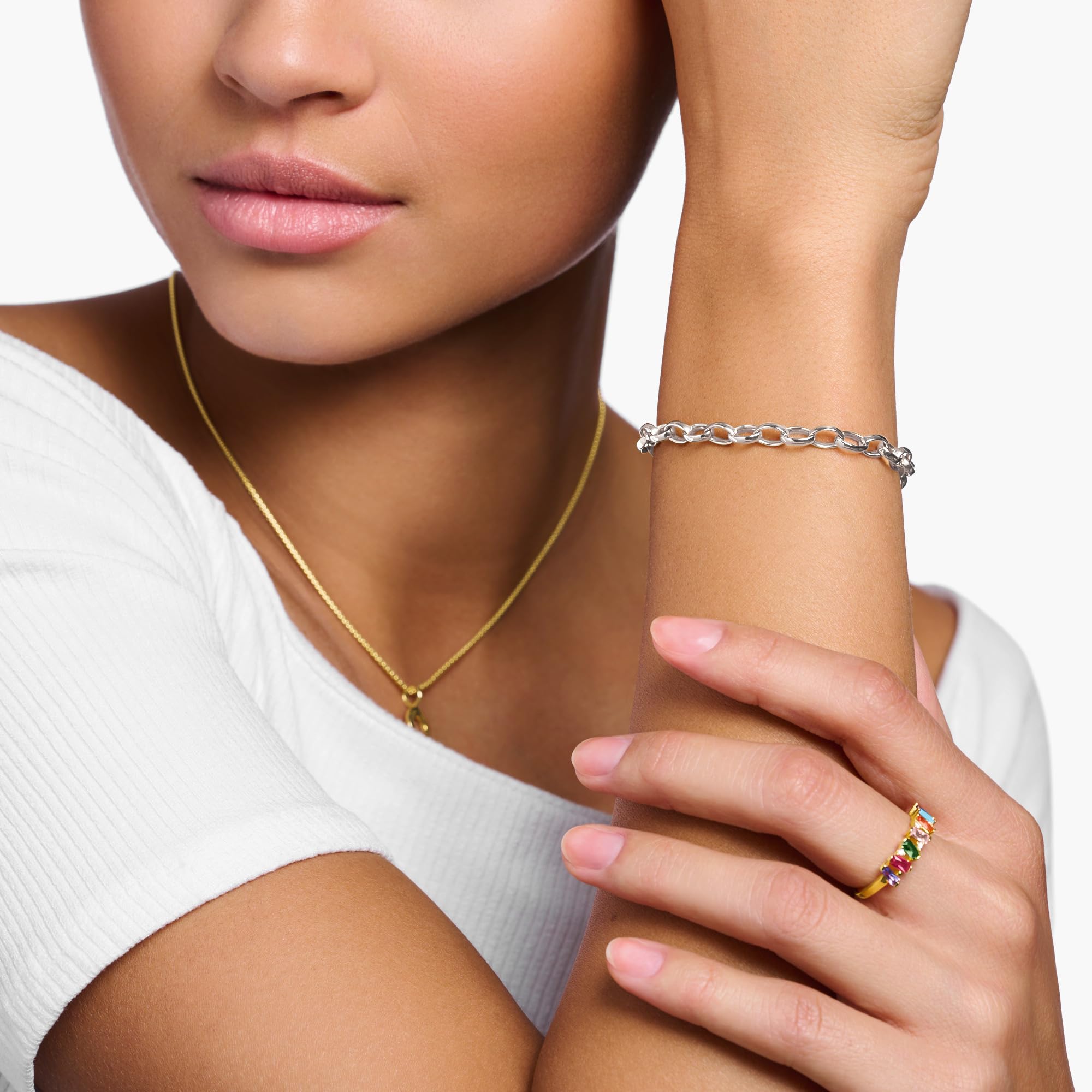 Thomas Sabo Charm Club Bracciale Classico con Charm da Donna in Argento Sterling 925 X0031-001-12