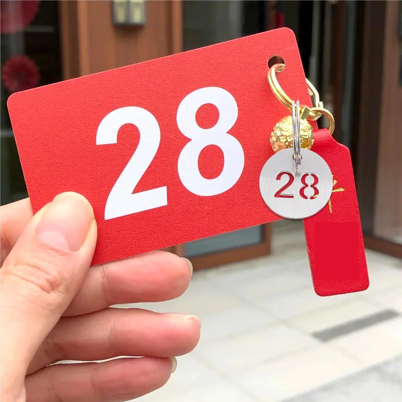 Metalowe zawieszki z numerami i kółkami, Numerowane breloki ze stali nierdzewnej, srebrne cyfry 1-200(1-100)