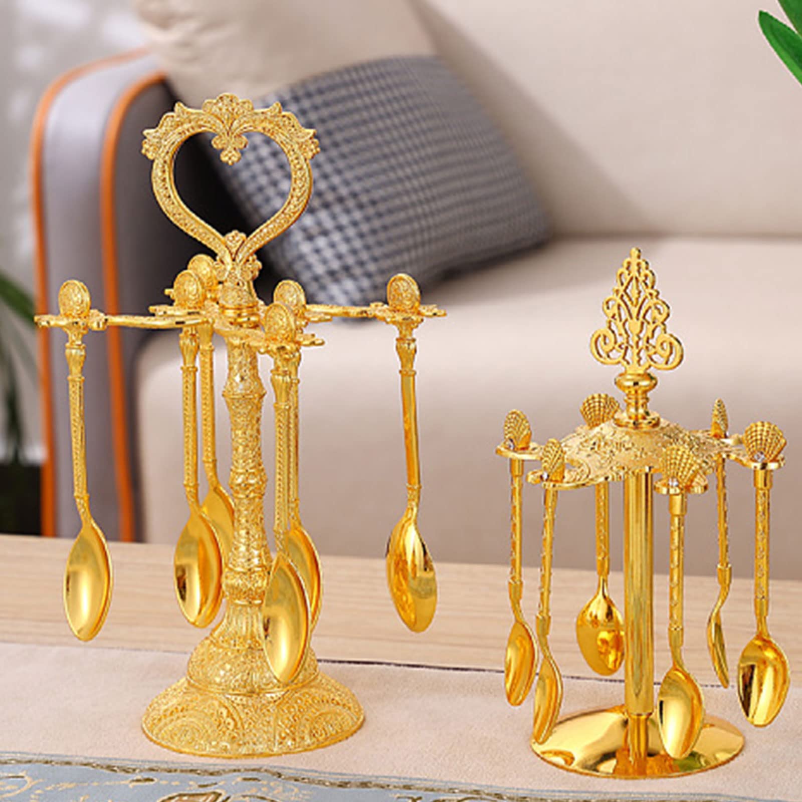 Cuillères à café en alliage de zinc - 2 styles au choix - Pour la maison - Petites cuillères à café pour café