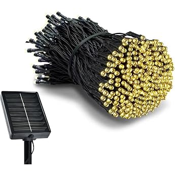 Solar Lichterkette Aussen 10M 100LED IP65 Wasserdicht Lichterkette Au en Solar 8 Modi Solar Lichterkette Outdoor Wetterfest f r Garten Terrasse Baum Hof Party Warmwei  [Energieklasse A]