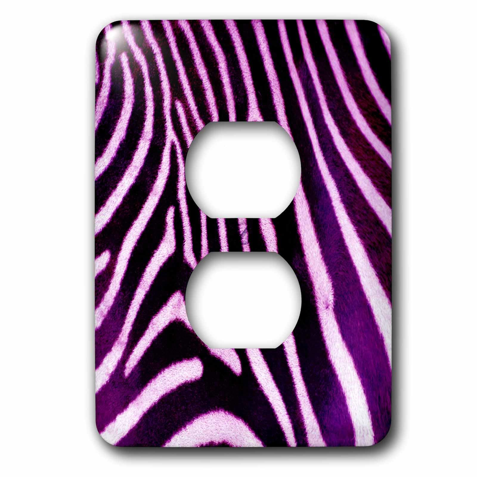 Housse de prise zèbre violet 3dRose pour décorer une chambre ou un salon moderne