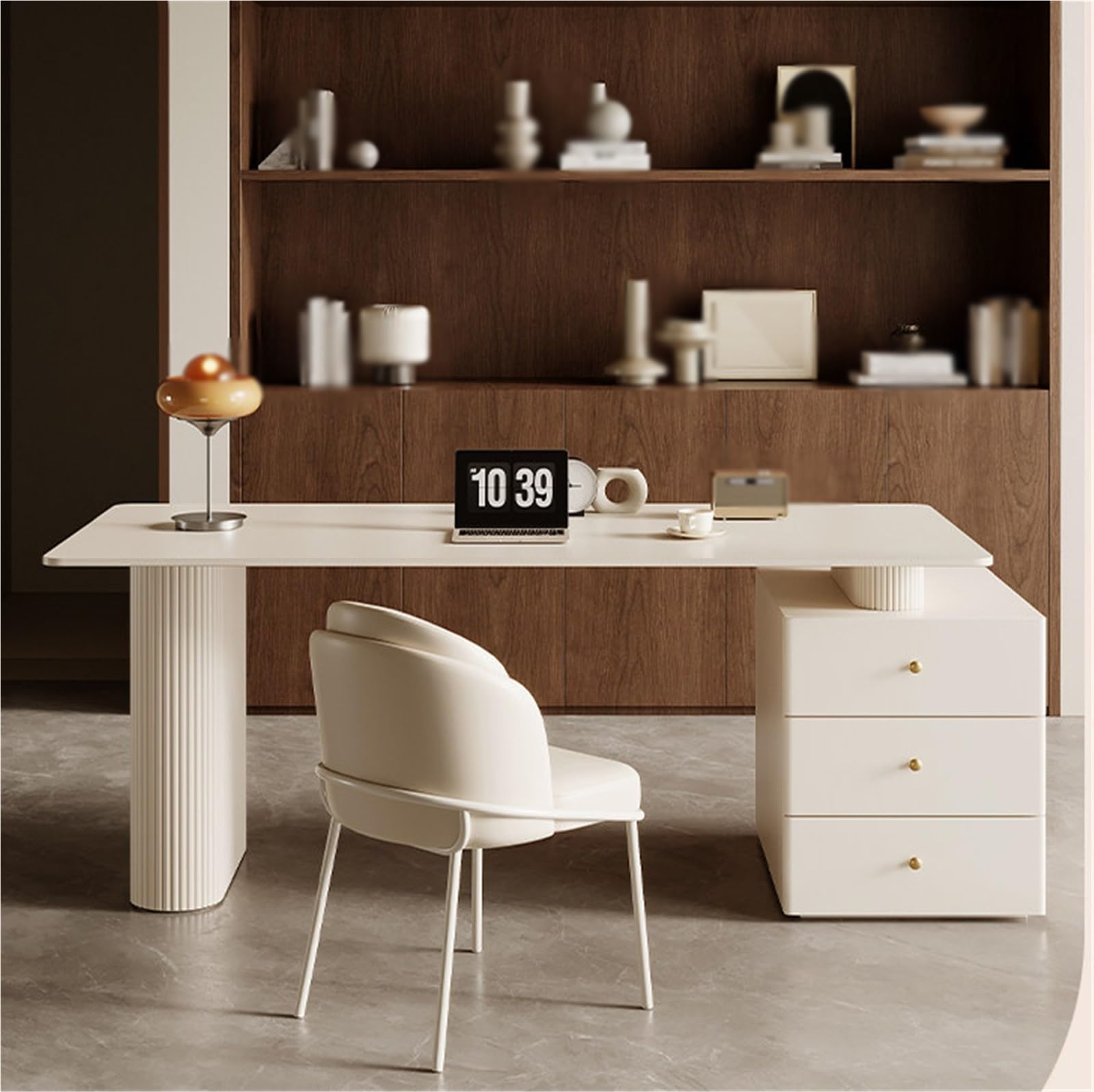 Scrivania Tavolo da ufficio con armadio di stoccaggio Computer Desk