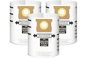 PETOX 3 Pack Vacuum Bags Replacement for Stanley Shop Vac Bags 6 Gallon