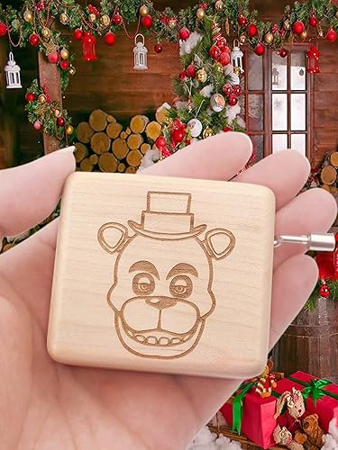 Vista 79 de ROSIKING Wooden Music Box Hand Crank Classic Musical Boxes Christmas Birthday Valentine's Day Gifts Plays Howl's Moving Castle-Merry Go Round of