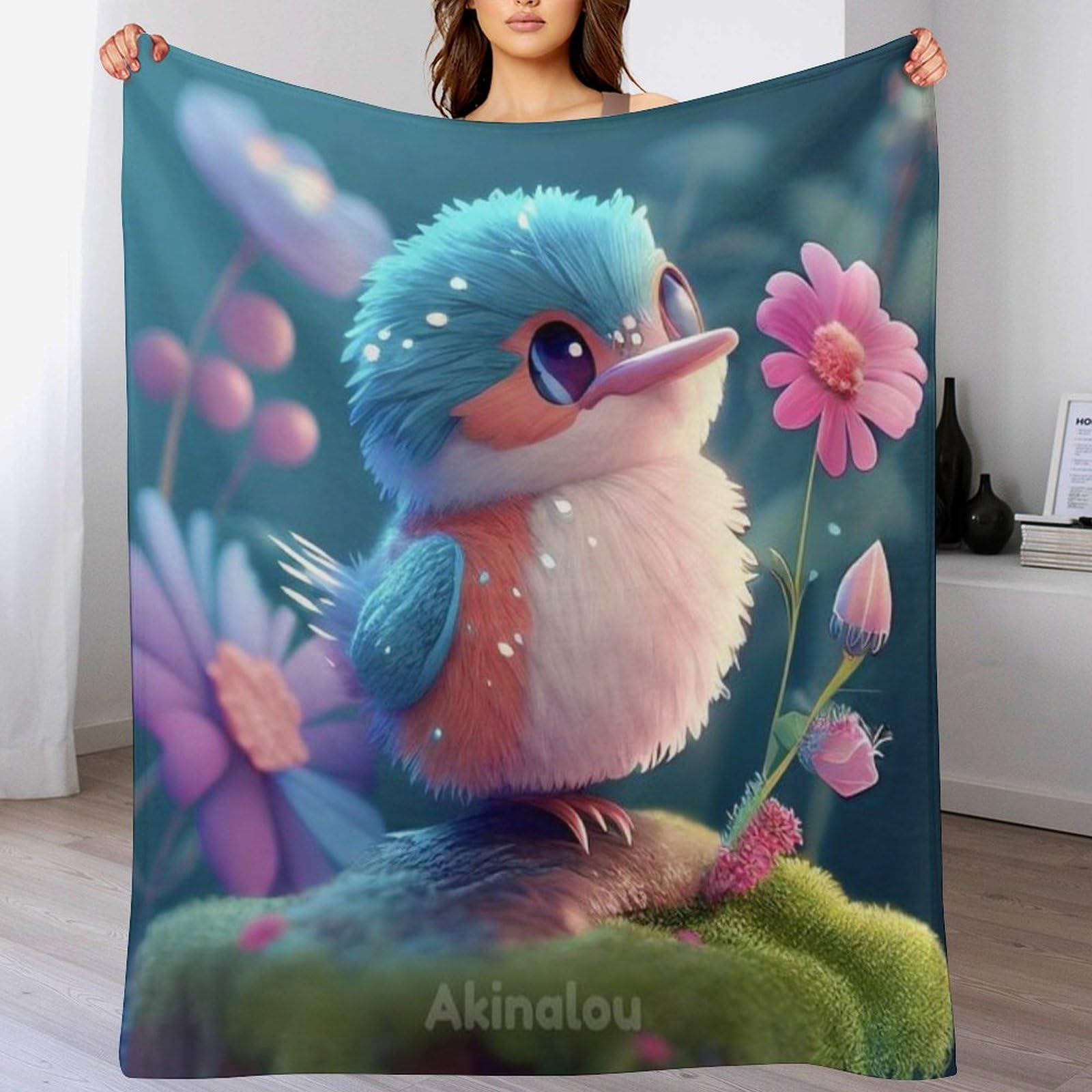 Couverture oiseau anti-froid flanelle douce pour réchauffer le lit