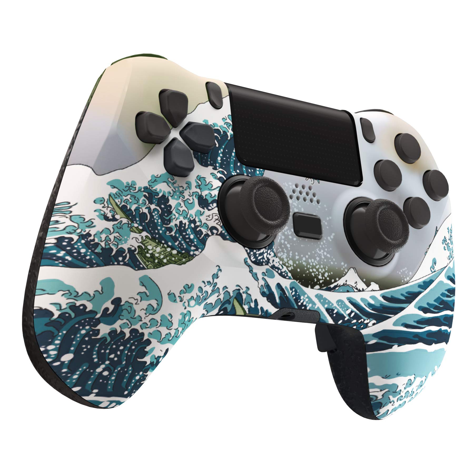eXtremeRate DECADE-Turnier-Controller(DTC) Remap Kit für ps4 Controller JDM-040/050/055, Remap Board&Re-Design Faceplate/Backplate&4 Rückpaddles&Trigger Stops Kit (Welle)-KEIN Controller
