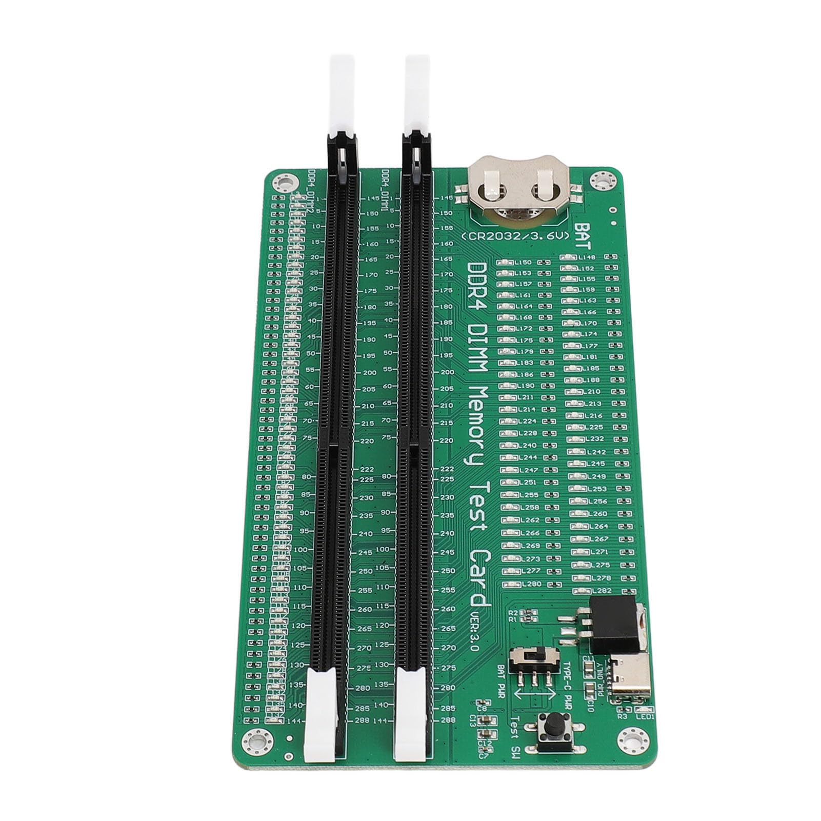 DDR4 Memory Tester, Desktop Computer RAM Memory Test Card Diagnostic Analyzer Tester Card with LED Indicator for Desktop DDR4 Memory