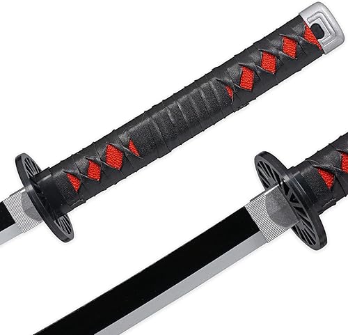 Miniatura 3 de RENGENG Cosplay Demon Slayer Original Texture Anime Sword, Hand-Wound Wax Rope, Multiple Styles Available