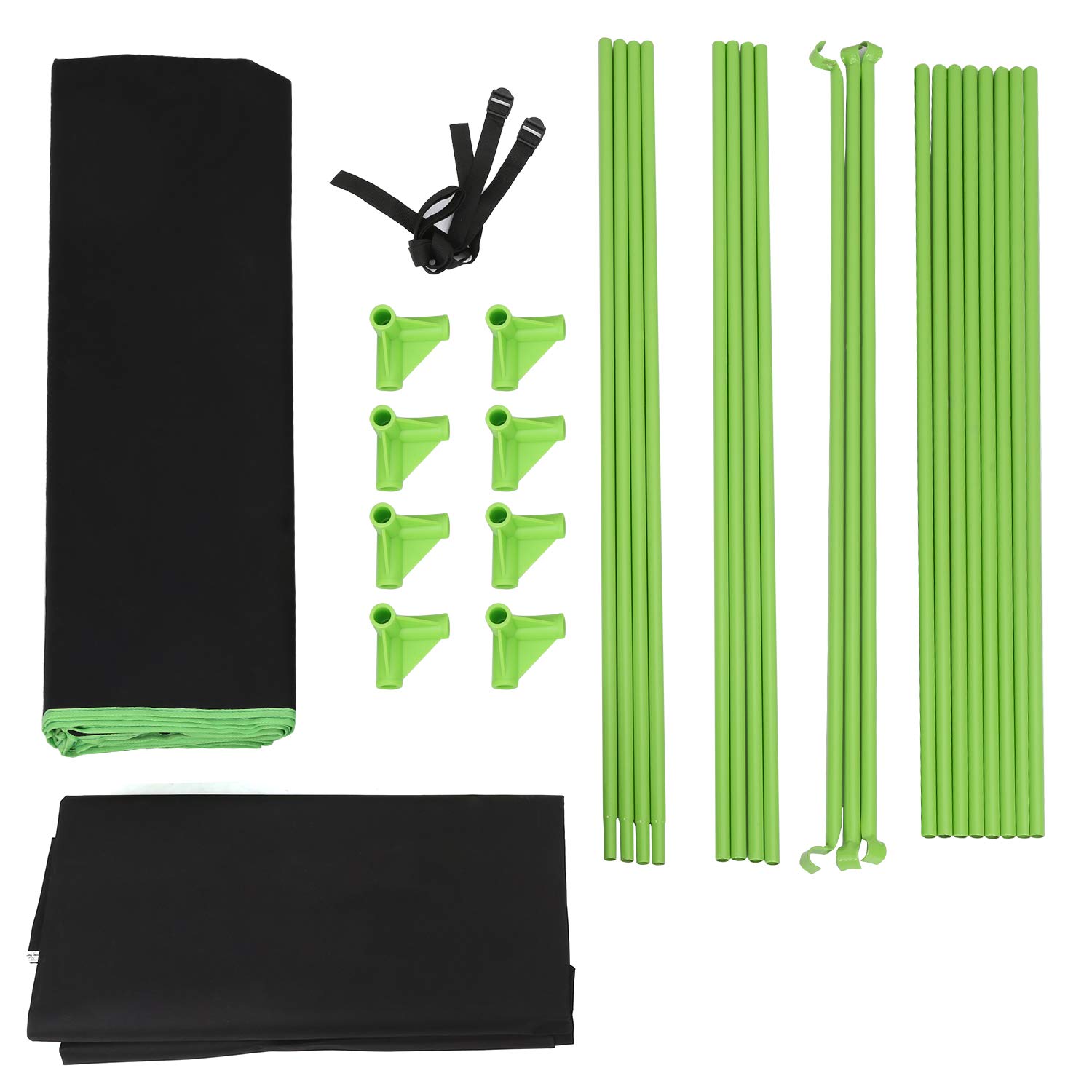Lospitch 100x100x200cm Tente de Culture, Grow Box, Chambre ou Armoire de Culture, Opaque et imperméable, Serre pour la Maison, Oxford 600D, Noir et Vert, (B6860)