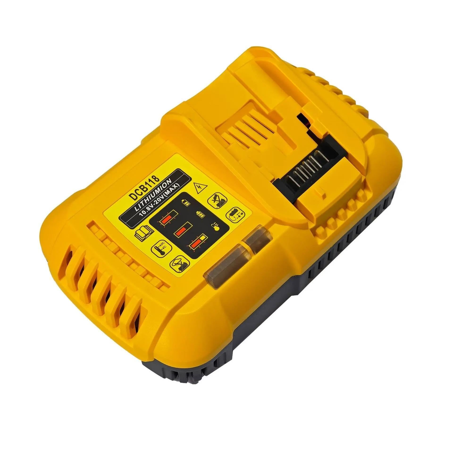 Caricabatteria For Trapano Elettrico, Compatibile Con Dewalt, DCB118 20V 6A | Caricatore Rapido Batteria Al Litio Utensili Elettrici Caricatore Rapido Trapano Elettrico Con Ventola(PSE)