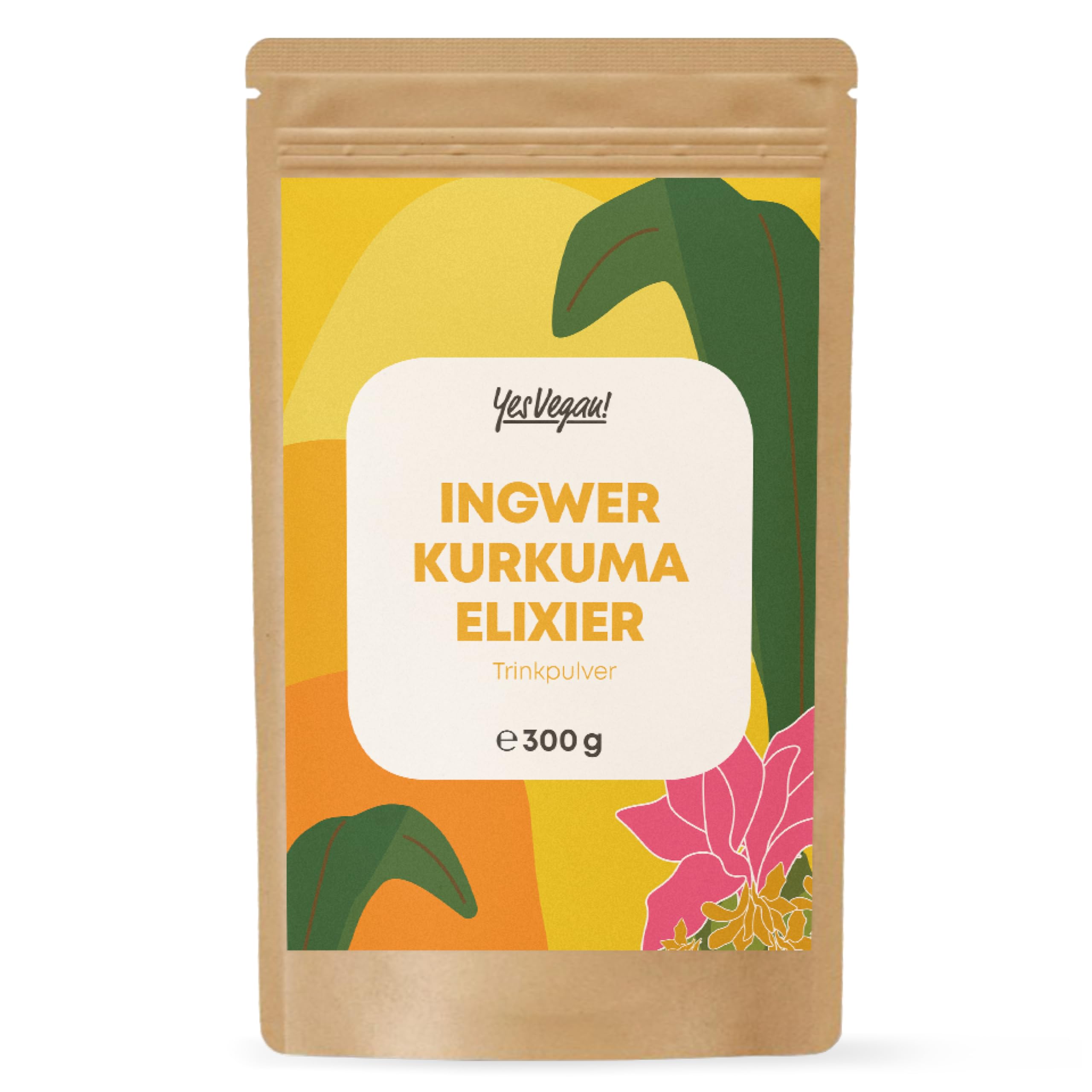 Ingwer Shot mit Kurkuma - (300 g) - Immun Boost hochdosiert I 300 Portionen I Ingwer Kurkuma Shot Pulver