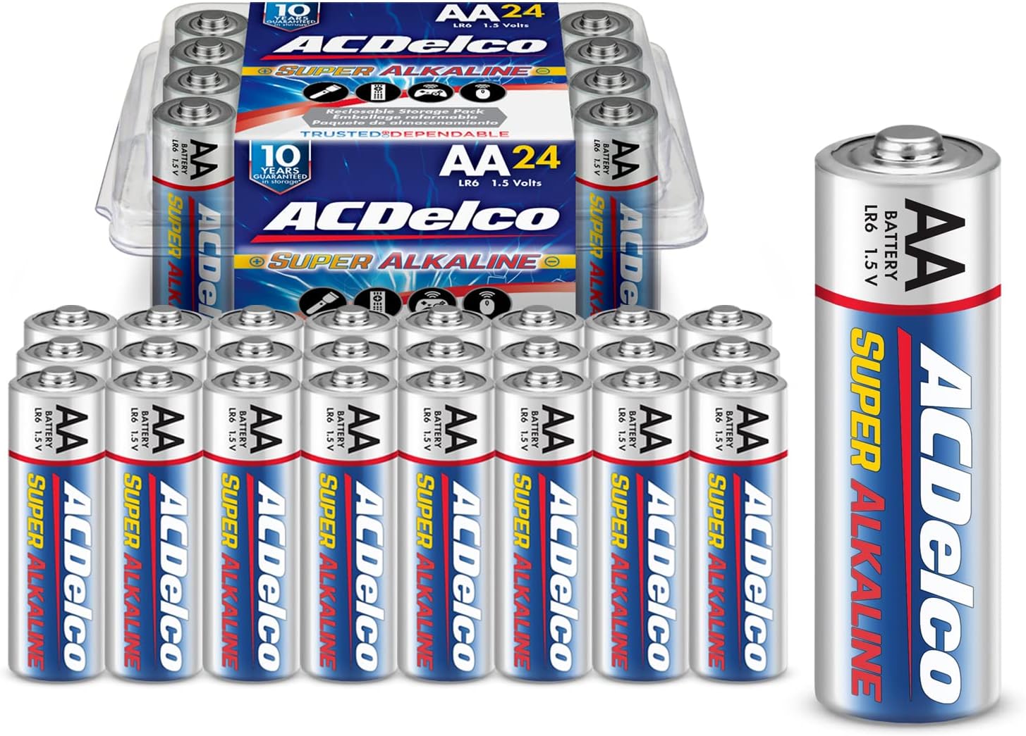 ACDelco AA Batteries, Alkaline Battery, Bulk Pack, 100 Count Buy