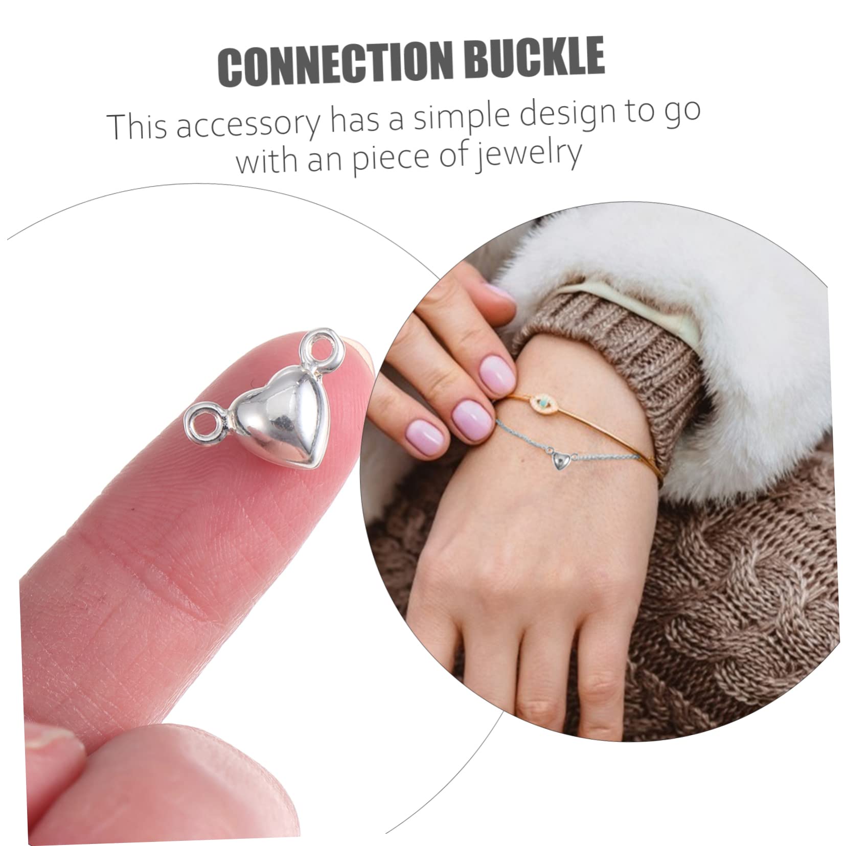ARTIBETTER 30stücke Herzform Magnetverschluss Für Schmuck Schmuckverschlüsse Für Armbänder Und Langlebigem Für Einfache Handhabung Und Stilvolle Designs