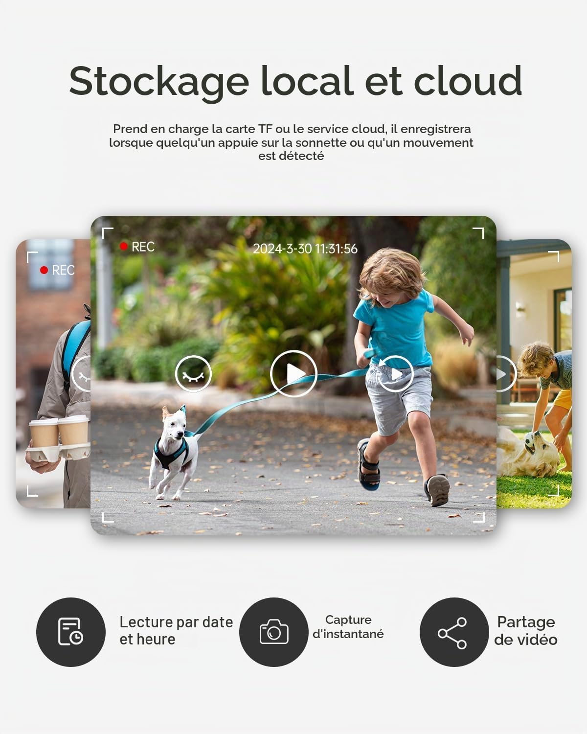 TMEZON Visiophone Filaire Connecté à 4 Fils, Interphone Vidéo IP WiFi avec 7'' écran Tactile,1080P Sonnette Portier, Unlock à Distance Via APP/RFID Cartes,Détection de Mouvement,2 Familles