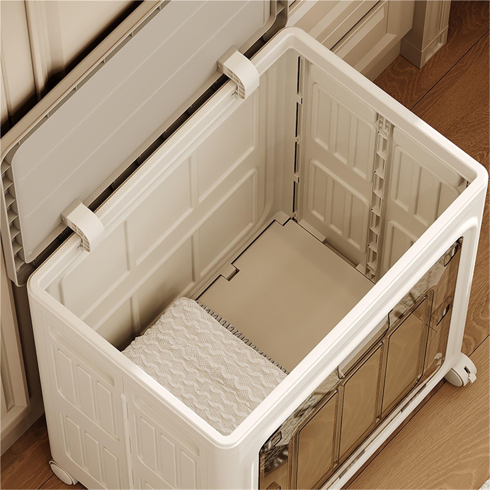 Faltbarer Aufbewahrungsbehälter, Robuste, Bewegliche Rollbox
