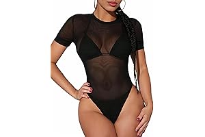 Plus Size Sheer Bodysuit