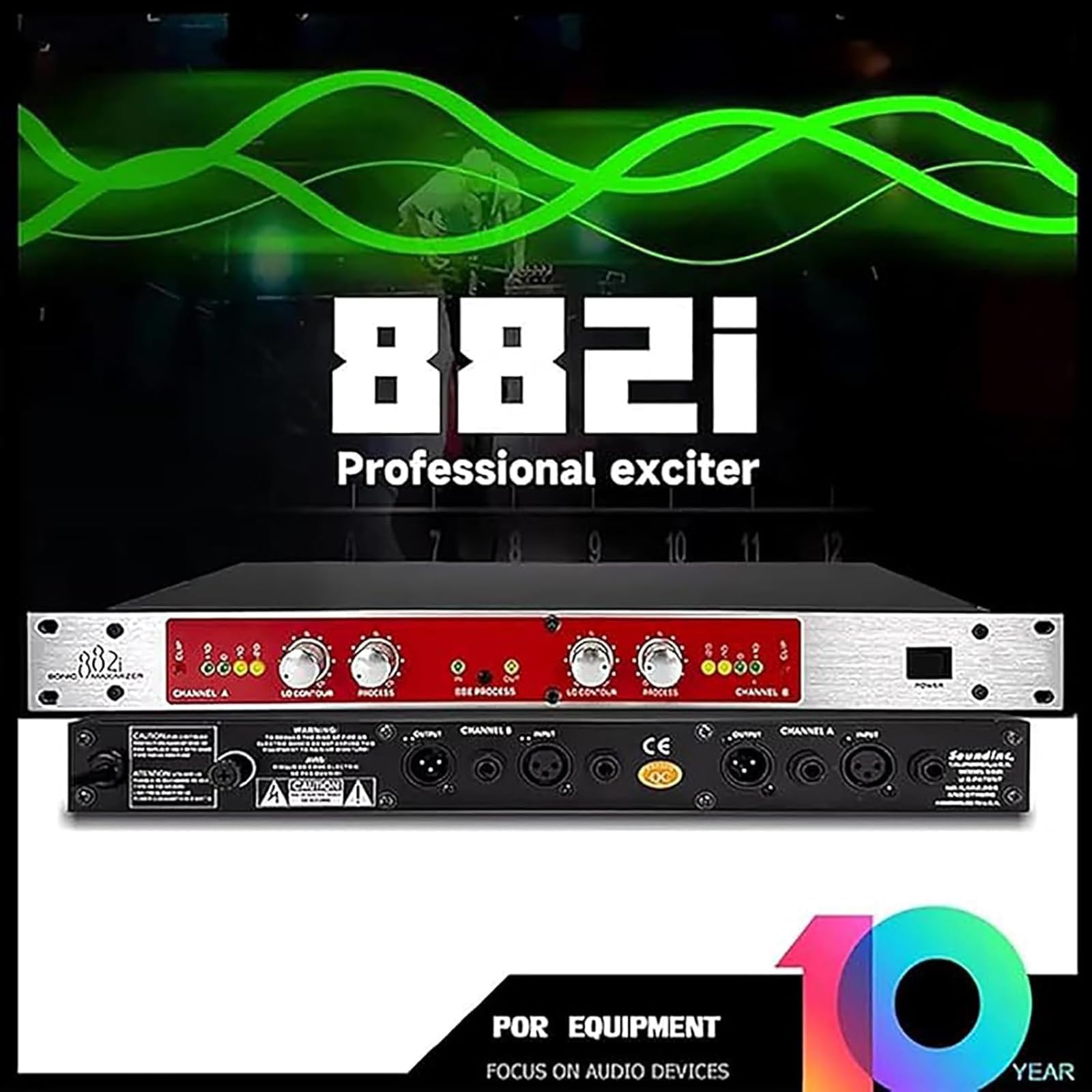 COYEUX Processore Audio Professionale, processore Mixer Audio, processore vocale Autotune, con Regolazione delle frequenze Alte/Basse, per Karaoke Domestico, palcoscenico, spettacoli