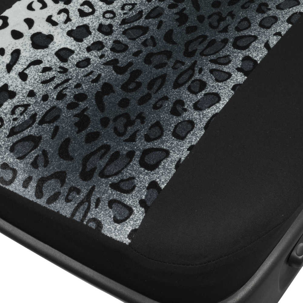 carXS Leopard Print Car Seat Covers Full Set Includes Matching Seat Belt Pads and Steering Wheel Cover Two-Tone — view 8