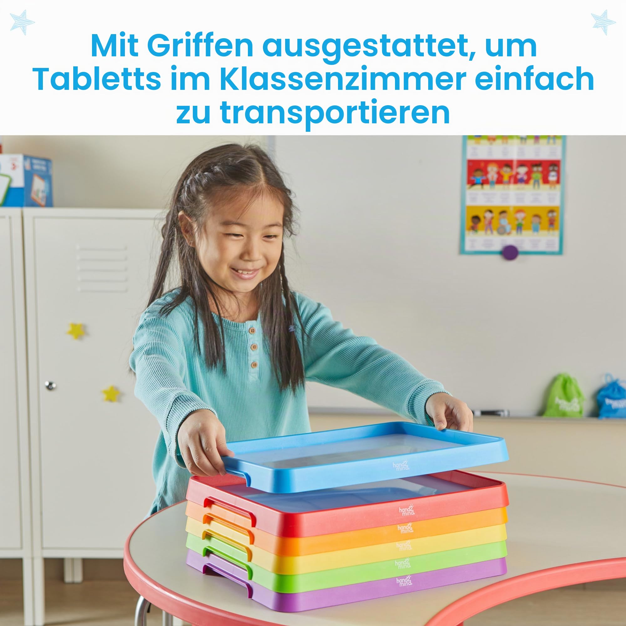 Learning Resources Whiteboard Tabletts Set/6, Alter 3–8, whiteboard Kinder, magnetisch & abwischbar, stapelbar für Schule & Zuhause