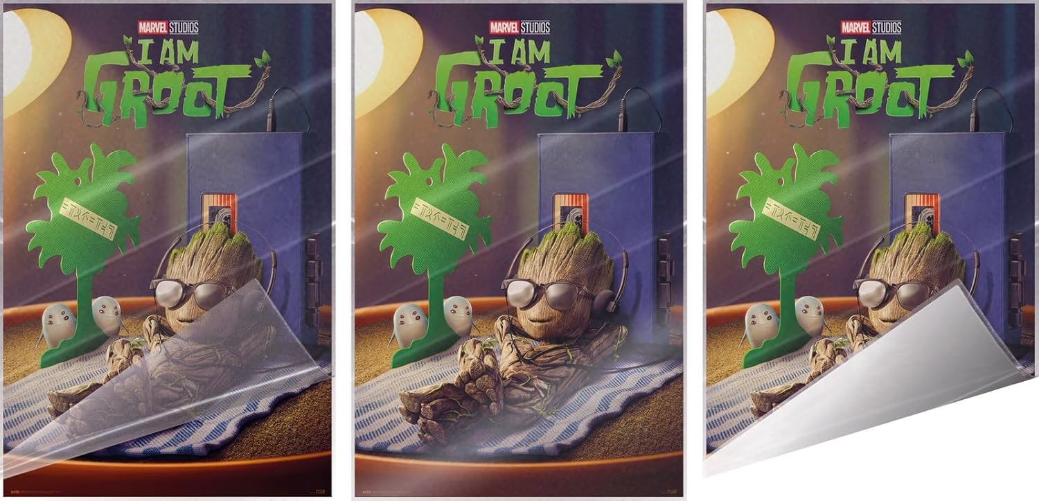 I Am Groot - Marvel TV Show Poster (Groot Chilling On Bed) (Size: 24" x 36") (Laminated Poster & Strips)