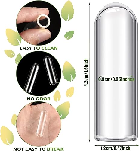 Miniatura 2 de 10 puntas de vidrio para pajillas, tapas transparentes, a prueba de polvo, para varios estilos de pajitas (0.472 pulgadas)