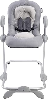 Béaba - Up and Down III - Baby Bouncer - Baby Chair and Swing seat - 12 Positions - Height Adjustable - Comfortable and Ergonomic - Unisex For Baby - Grey