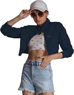 Mini Cropped Jacket Women Trendy Racer Jacket