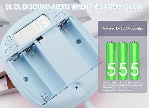 Miniatura 7 de Dpofirs Reloj despertador para sordos, efecto de vibración, pantalla LED, reloj despertador digital, baterías incluidas, dibujos animados, dos