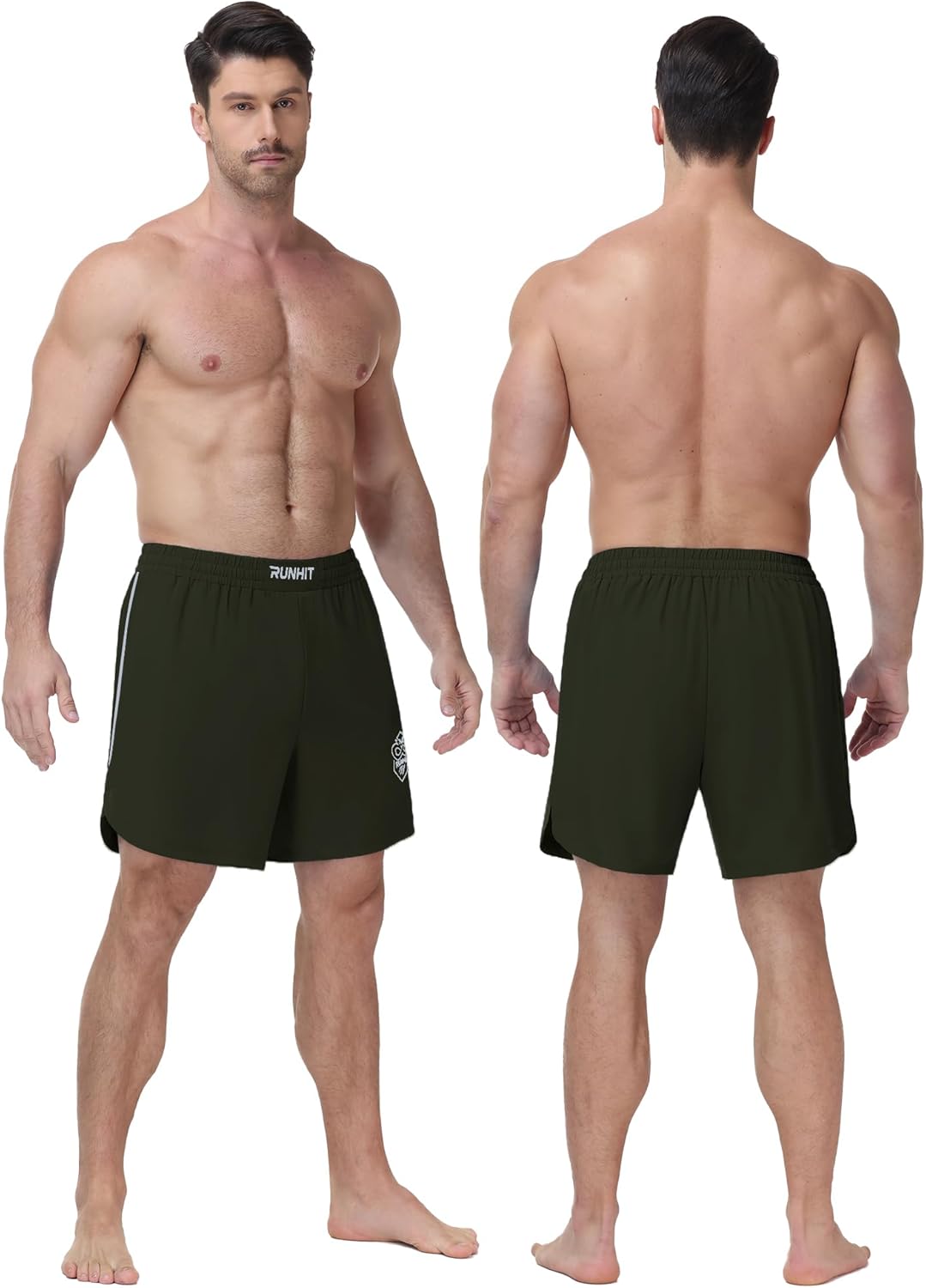 Runhit Men's BJJ Shorts – MMA Fight Shorts for Wrestling, Boxing, No Gi, Jiu Jitsu, Muay Thai, Training, Grappling, Fighting - Image 2