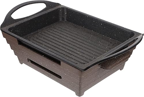 Miniatura 6 de Hemoton Estufa de parrilla de pescado para horno, sartén para freír, antiadherente, utensilios para hornear, plancha de hierro fundido, sartén para