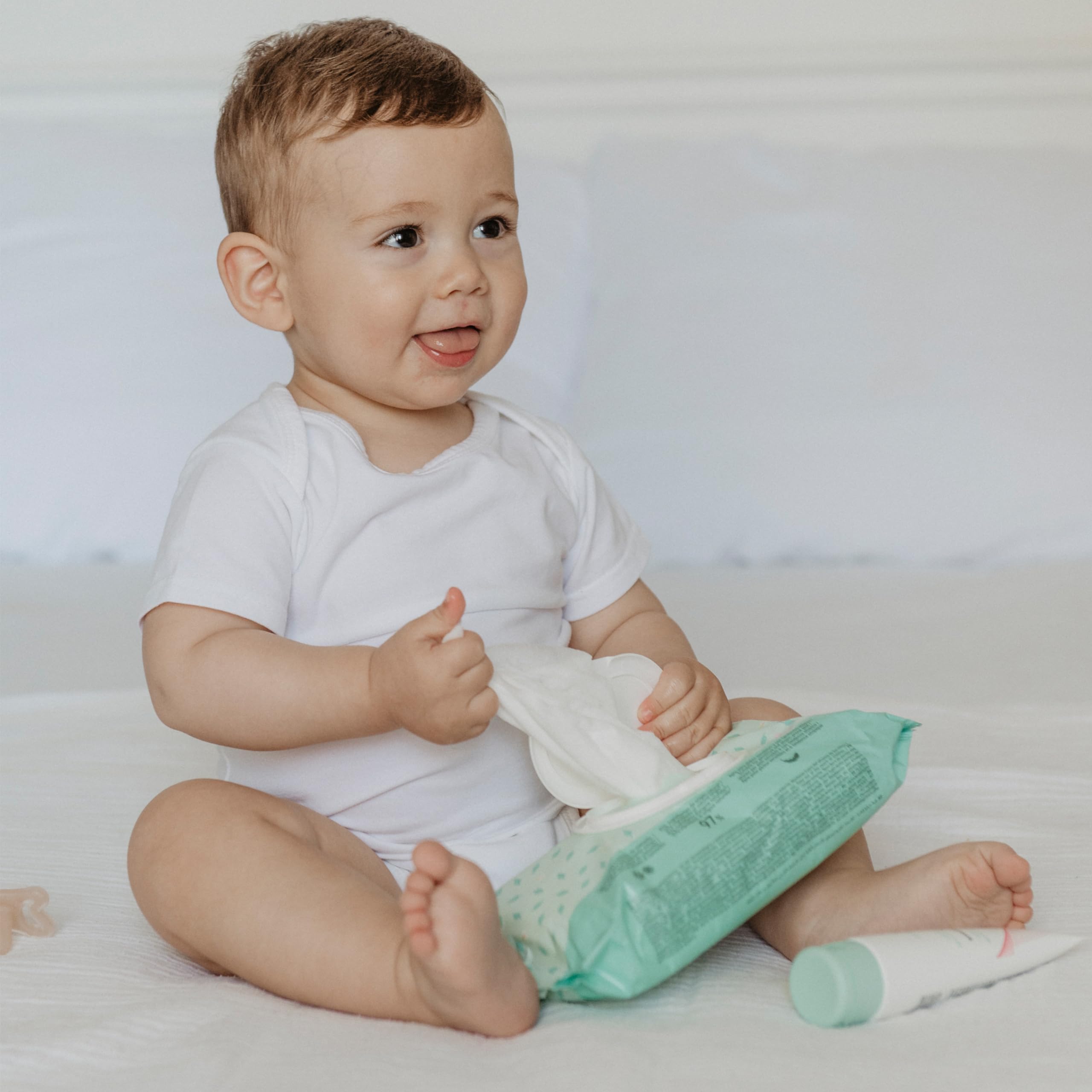 Suavinex Salviette Umidificate Idratanti Neonato 60 Pz con Aloe e Camomilla