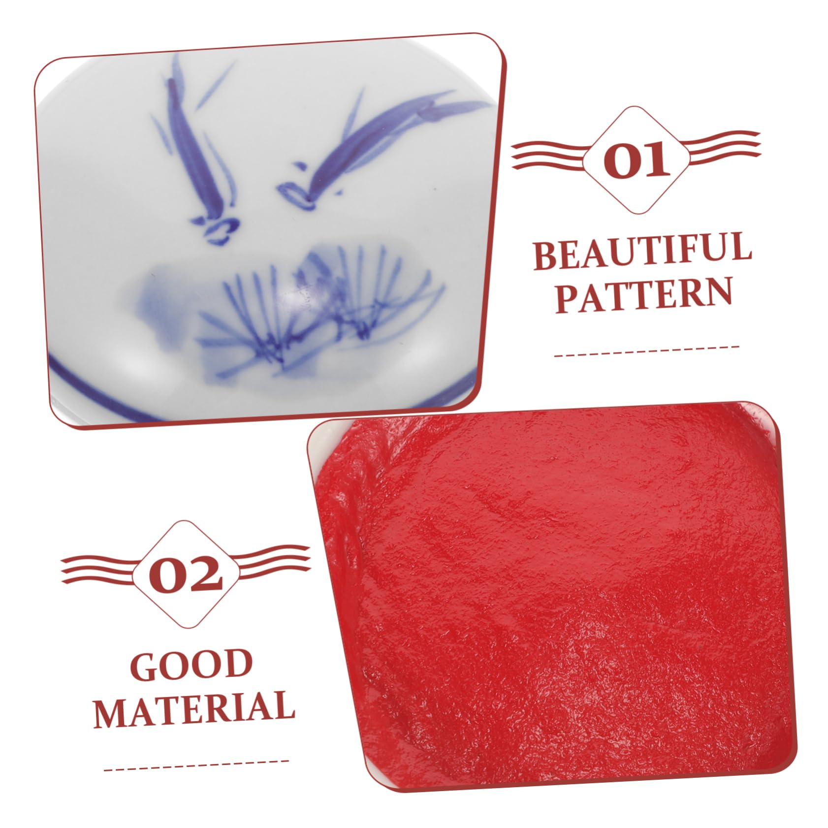 NUOBESTY 4stücke Portable Kalligraphie Stempelkissen Für Kunst Und DIY Hochwertige Keramik Für Malen Fingerabdrücke Und Kreative Anwendungen Für Studenten Und Hobbykünstler
