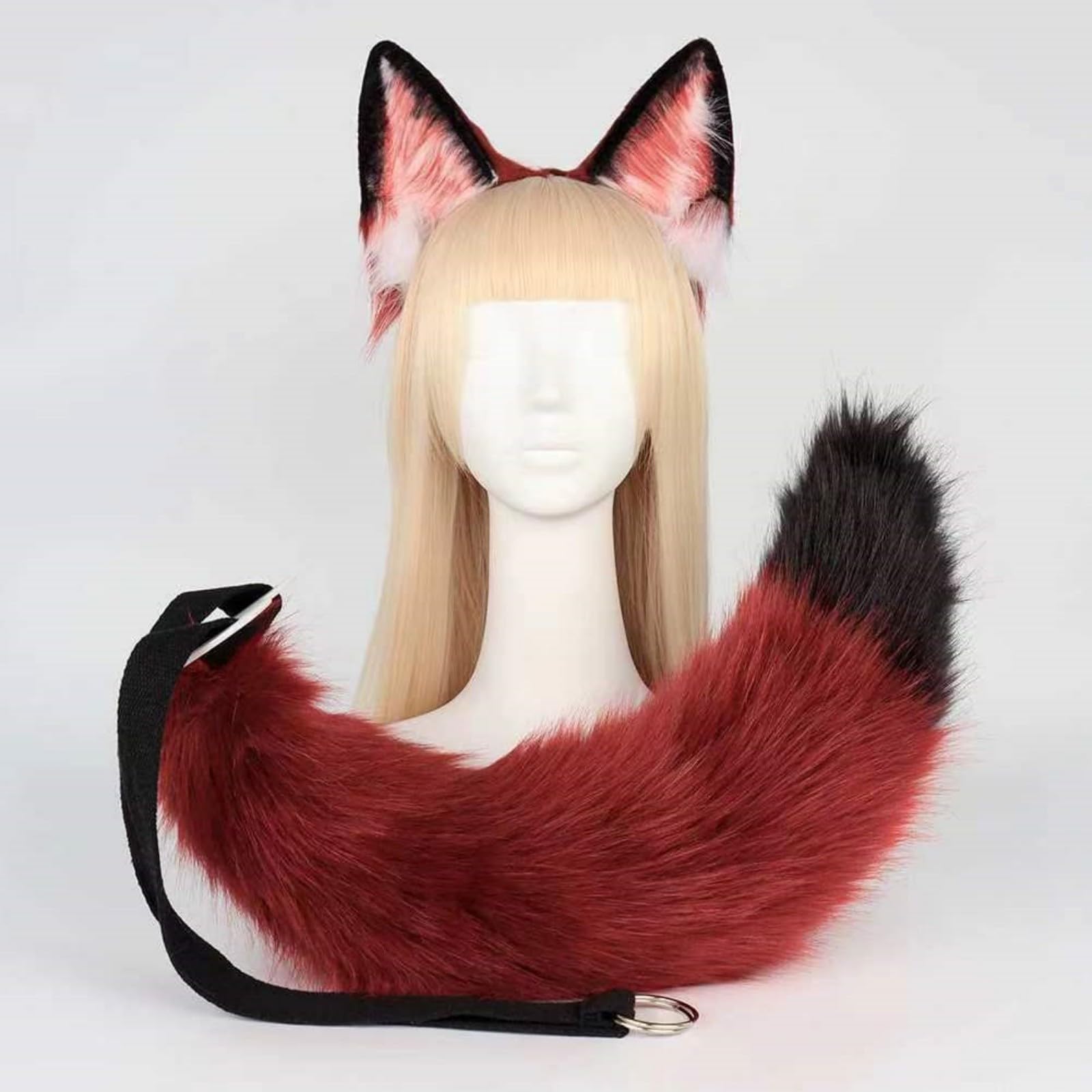 Amazon | Izemisonico 狐耳 尻尾 2点セット 赤狐 コスプレ 小道具 狐耳
