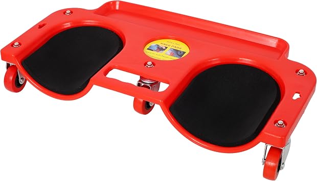 Rolling Knee Creeper with 5 PCS 360 Swivel Casters, Rolling Knee Pads Scooter for Garage Workshop Garden, Mechanic Creeper Knee Seat with Tool Tray