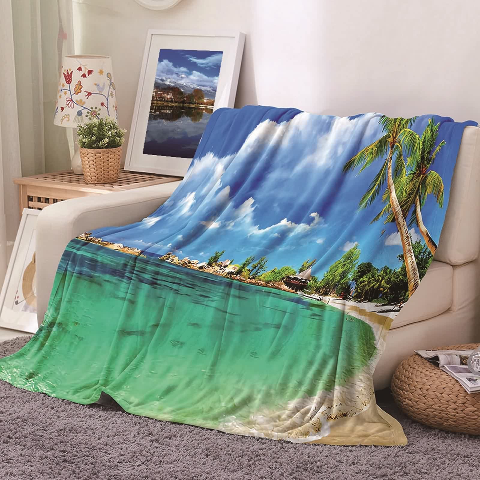Plaid polaire flannel doux et chaud couverture lit canapé 180x240