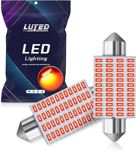 Miniatura 18 de LUYED 569 578 Bombillas LED para luz de domo cálida blanca sin polaridad, super brillantes libres de errores, chipsets 3014 48-EX, 41mm 1.61" 211-2