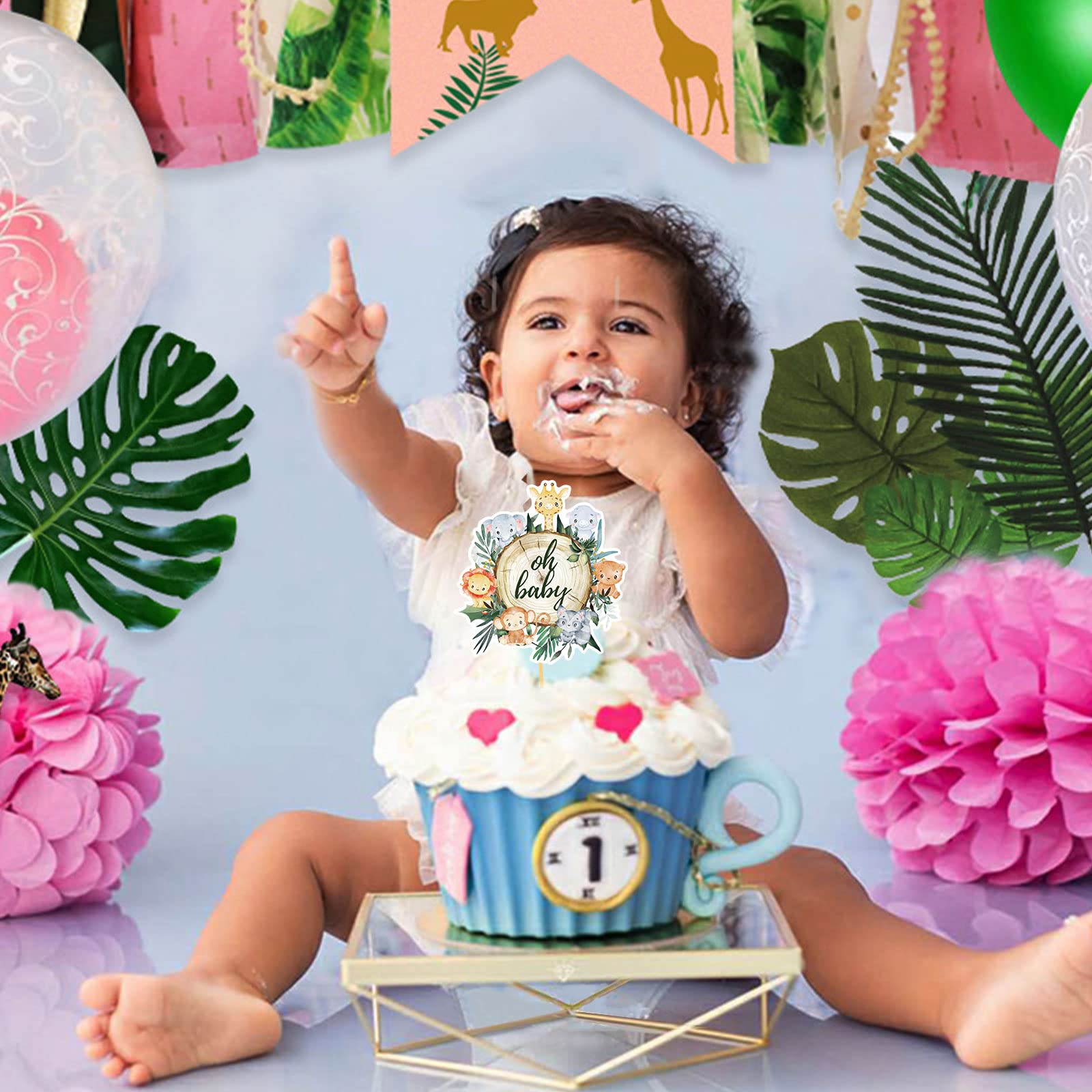 Baby Cake Topper, Woodland Baby Shower Cake Topper, Wo...B0BBRK3PSK