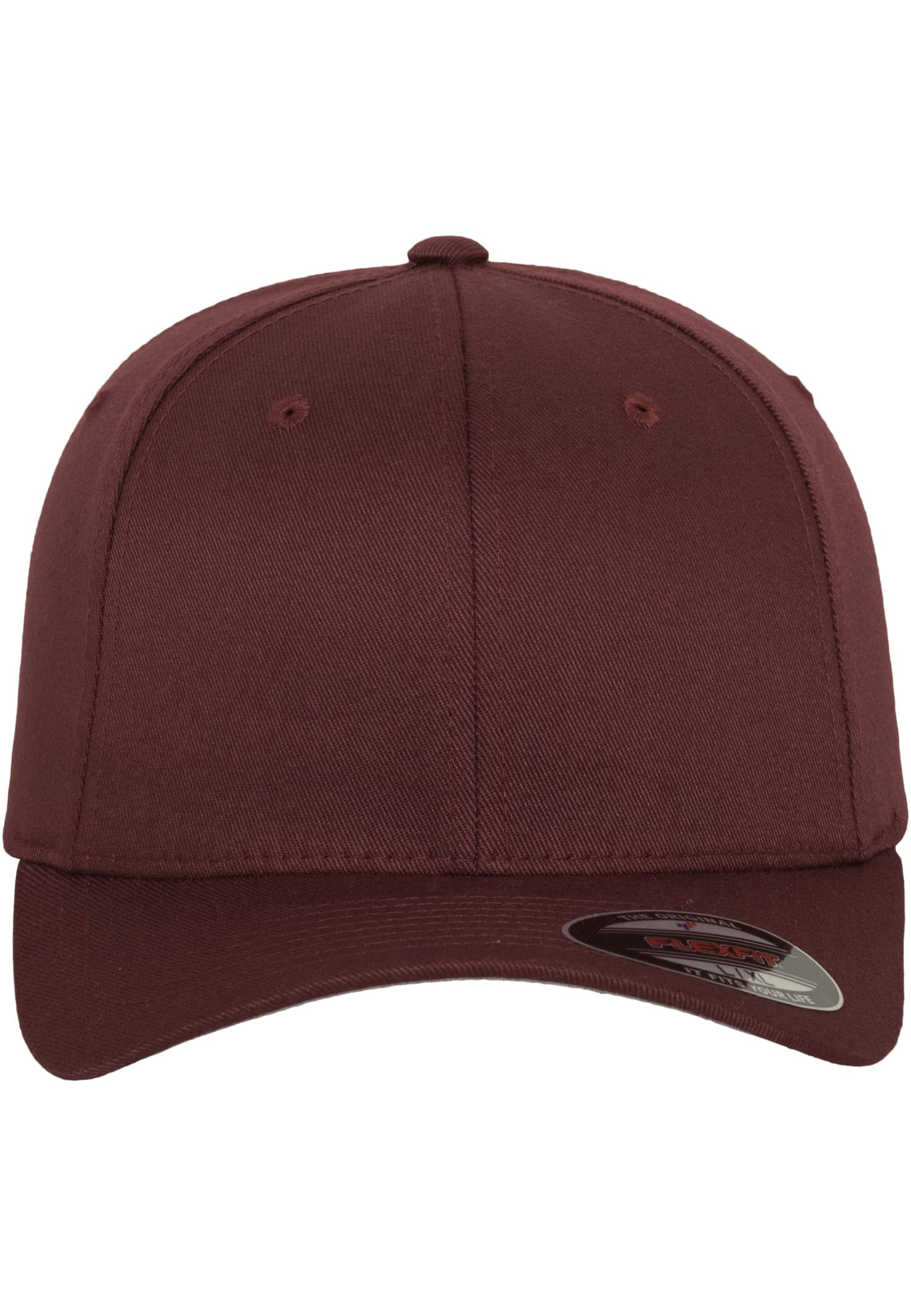 Flexfit Unisex Cap Wooly Combed, Unisex Baseballkappe, XS/S, Maroon
