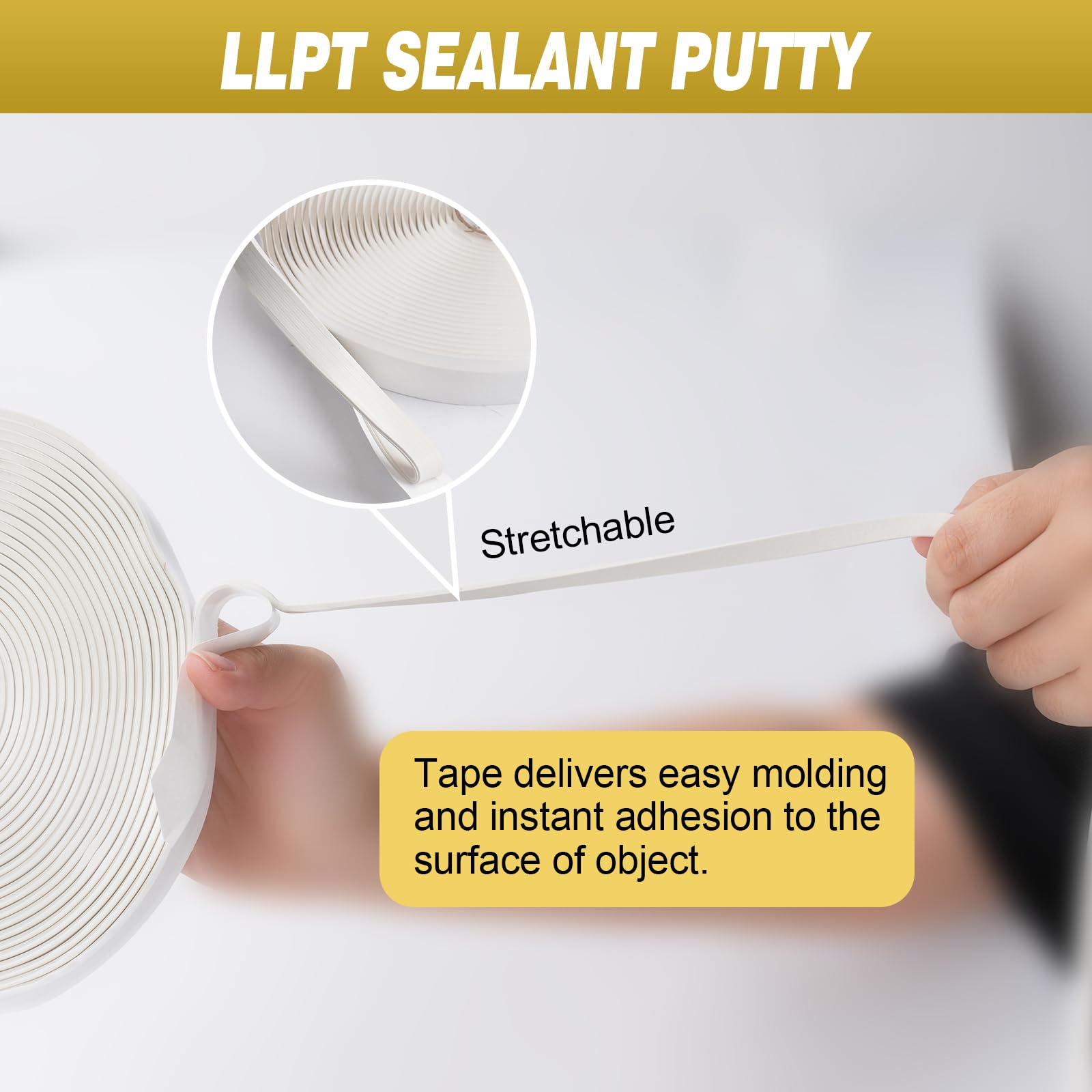 LLPT Butyl Tape | Tight Seal | For Leak Proof EPDM RV Repair W