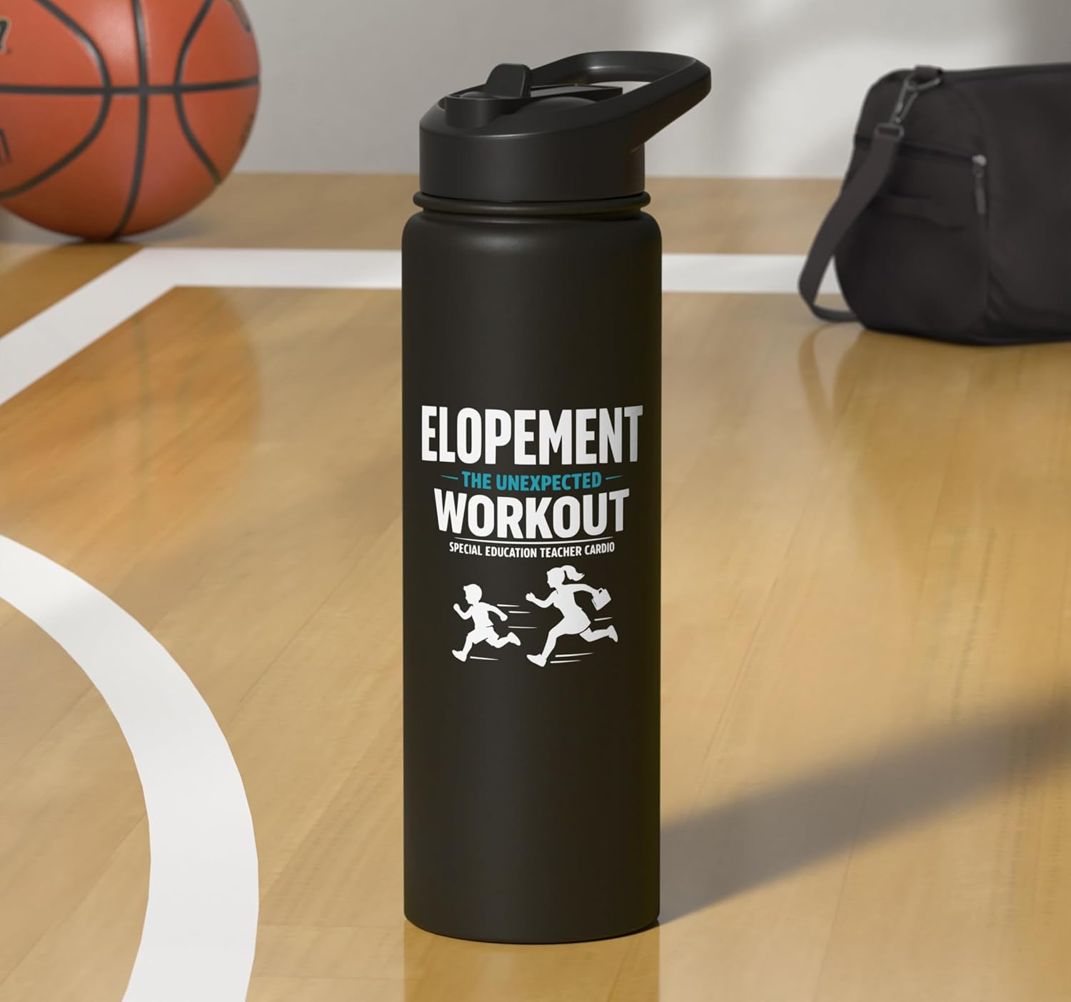 Elopement The Unexpected Workout Special Education Humor Stainless Steel Insulated Water Bottle