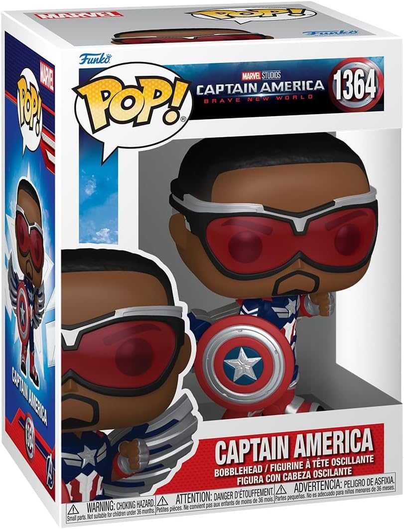 ¡ESTALLIDO! Marvel: Capitán América - Un mundo feliz | Mercancía oficial de superhéroes - Figura de vinilo coleccionable para exhibición en estante - Idea de regalo de cumpleaños para fanáticos y coleccionistas