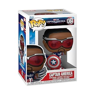 Funko Pop Marvel: Captain America: Brave New World – Captain America – Collectible Vinyl Figure – Gift Idea – Official Products – Toys for Kids and Adults – Movies Fans - Les Beatles, Paul McCartney, John Lennon, RIngo Starr, George Harrison