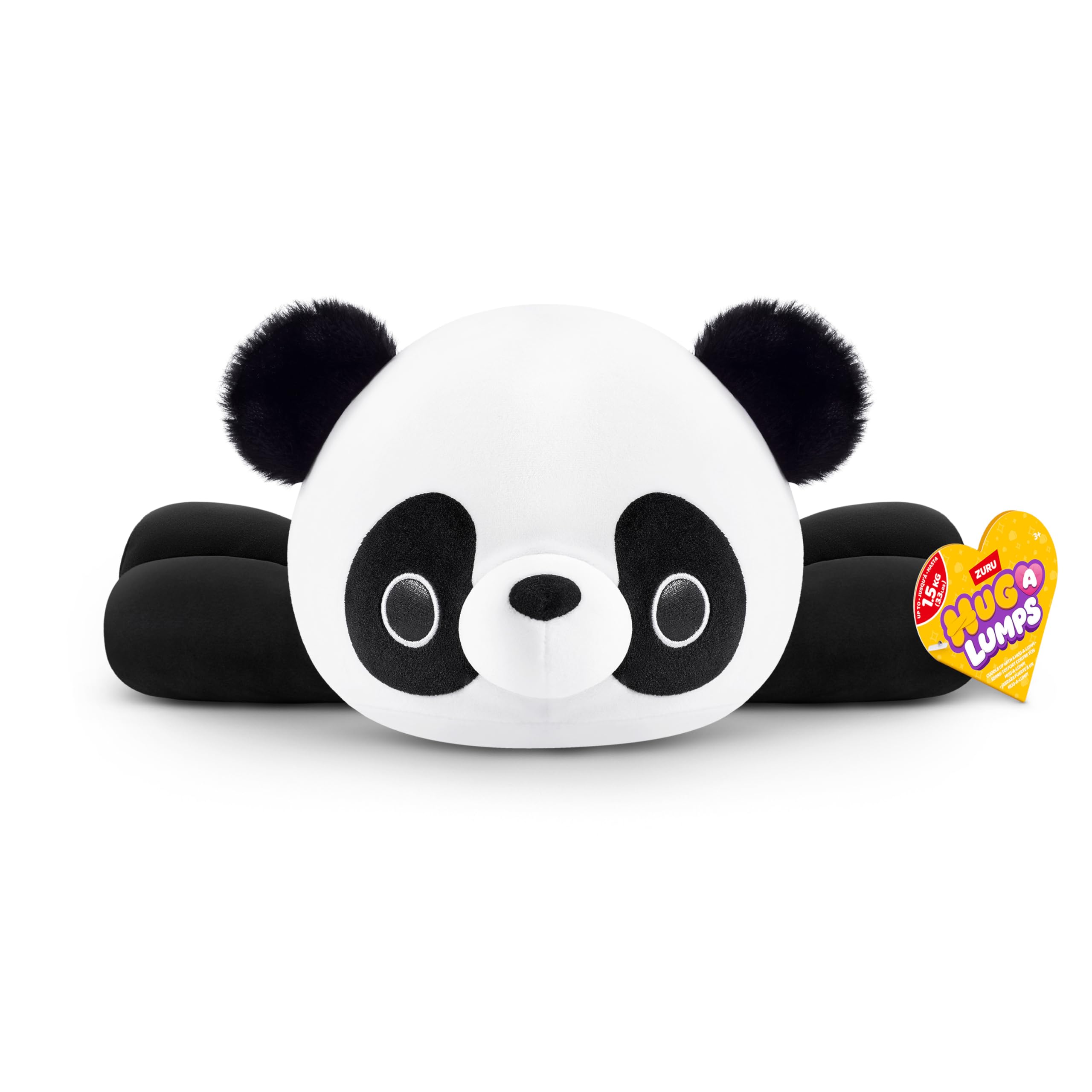 Hug-A-Lumps Panda (Medium) PETE by ZURU, Cuddly Squishy Weighted Plush