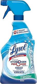 Lysol Bathroom Cleaner Spray, Power and Free Trigger, Cool Spring Breeze, Hydrogen Peroxide, 0% Bleach, 650ml