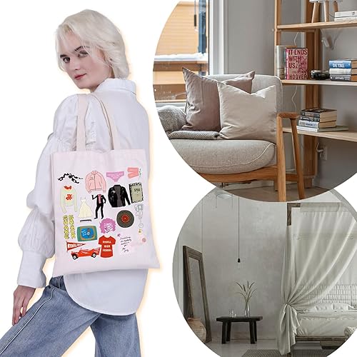 Miniatura 3 de Grease Movie Grocery Tote Bag Pink Ladies Shopping Bag Danny y Sandy Gifts