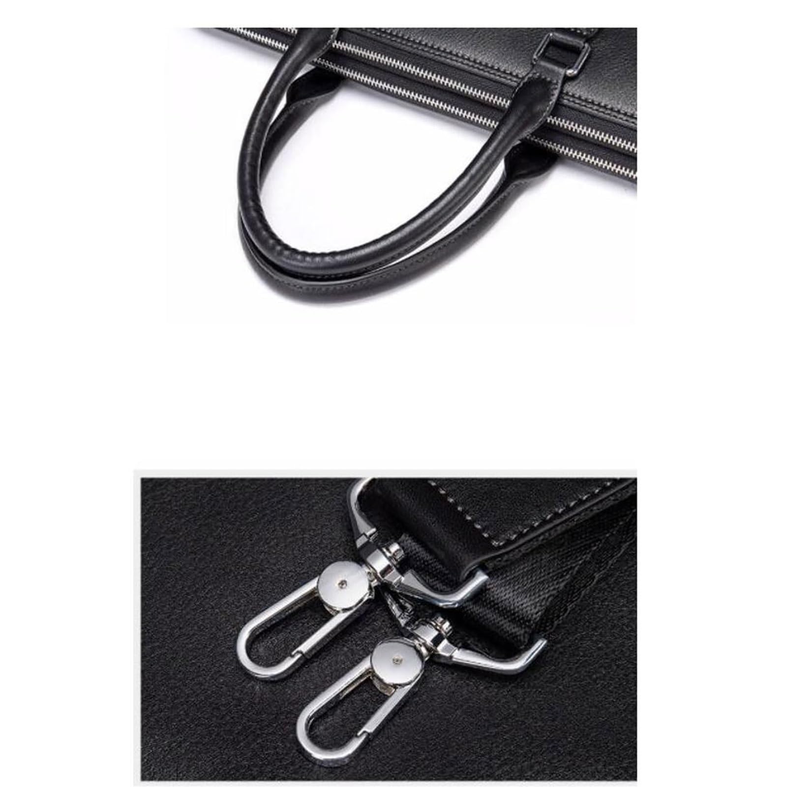 Porte-documents fin en cuir noir for homme et femme for ordinateur portable