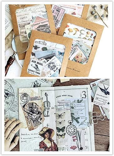 Miniatura 9 de Paquete de calcomanías adhesivas estéticas vintage para manualidades.