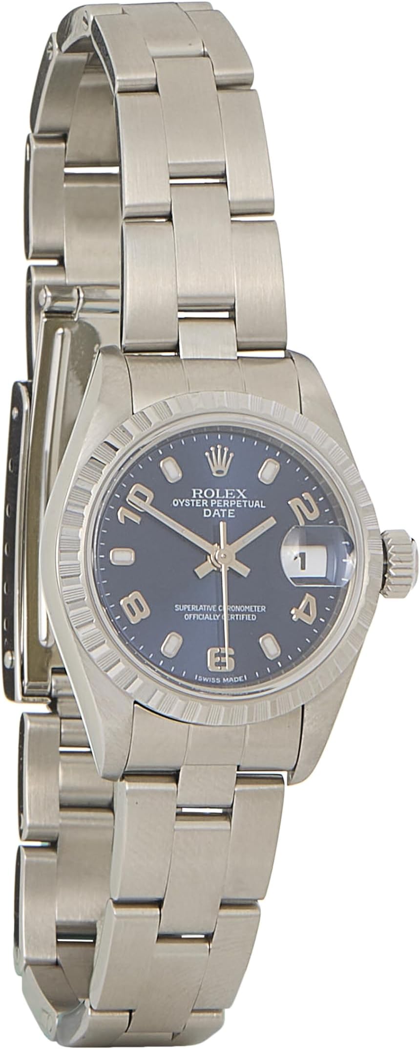 RolexPre-loved Blue Stainless Steel Arabic Datejust 79240 26mm, Blue