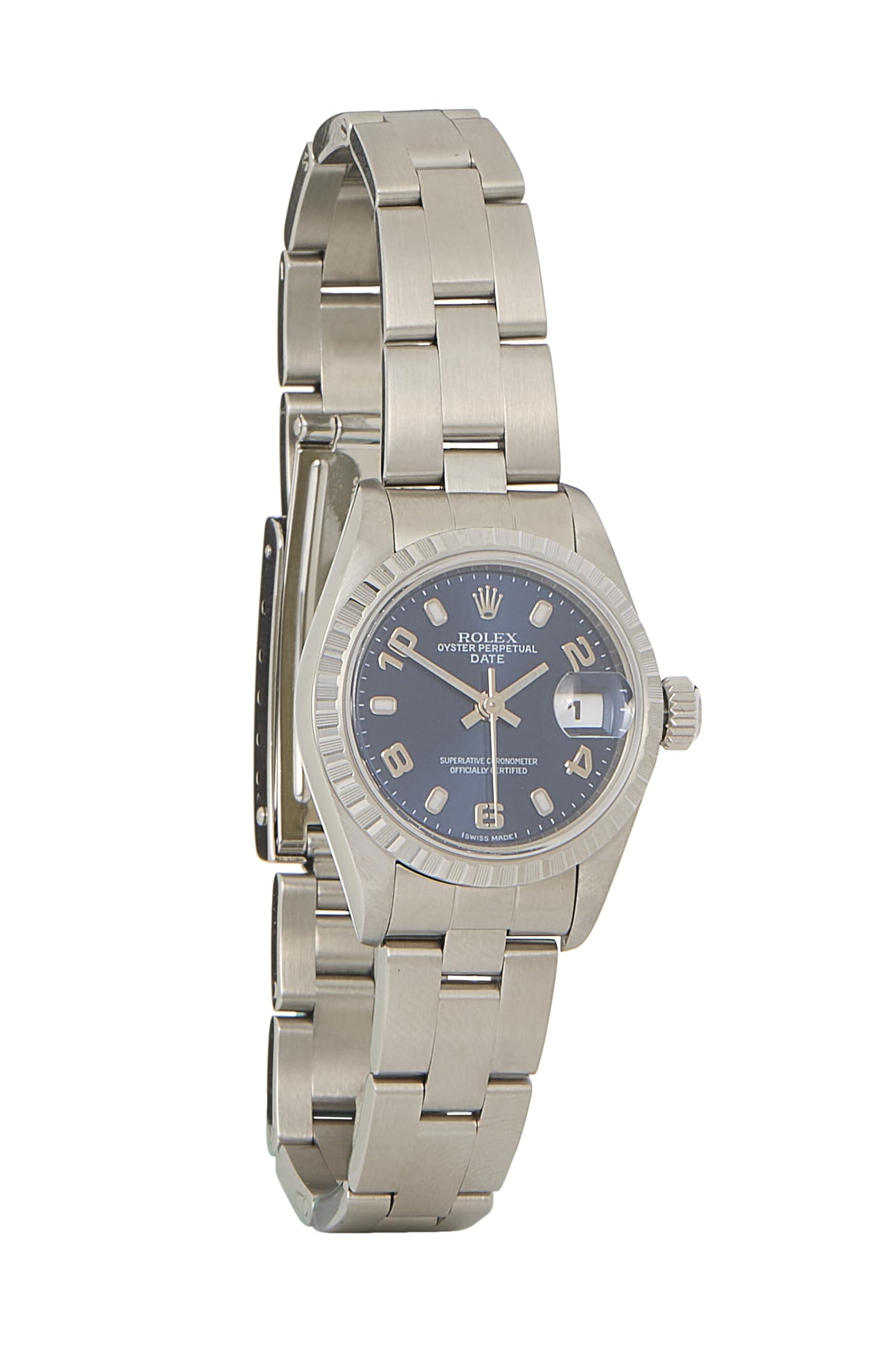 RolexPre-loved Blue Stainless Steel Arabic Datejust 79240 26mm, Blue