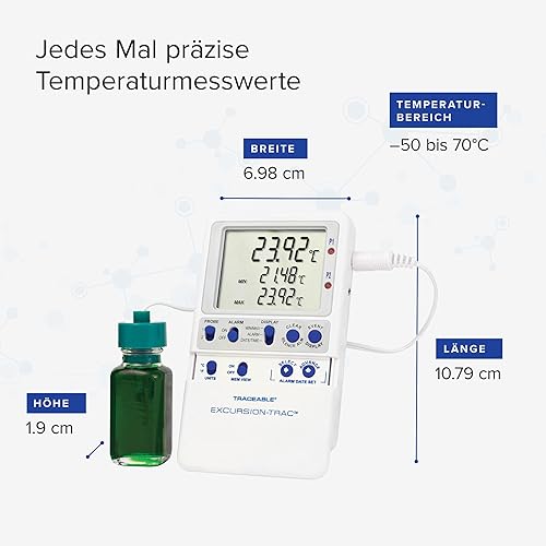 Miniatura 5 de Traceable Termómetro de registro de datos 1 sonda de botella de plástico
